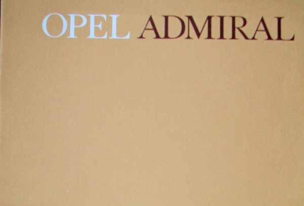 Opel Admiral Modelprogram 1964 Carbrochure (8220)
